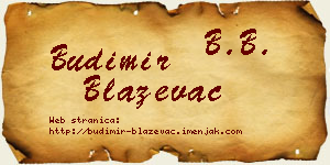 Budimir Blaževac vizit kartica